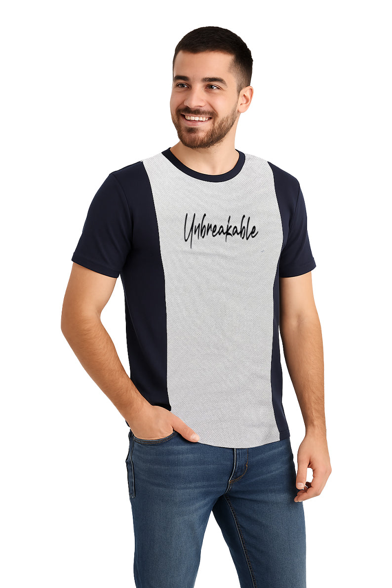 Playera Caballero MC / UNBREAKABLE GRISCLARO/MARINO (9104951640287)