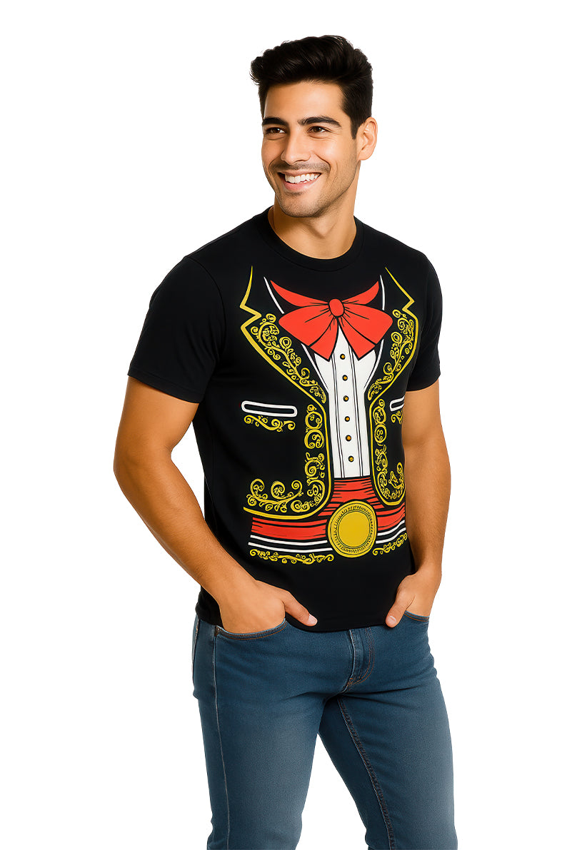 Playera Caballero MC / ROJO CINTURILLA NEGRO (9101219692767)