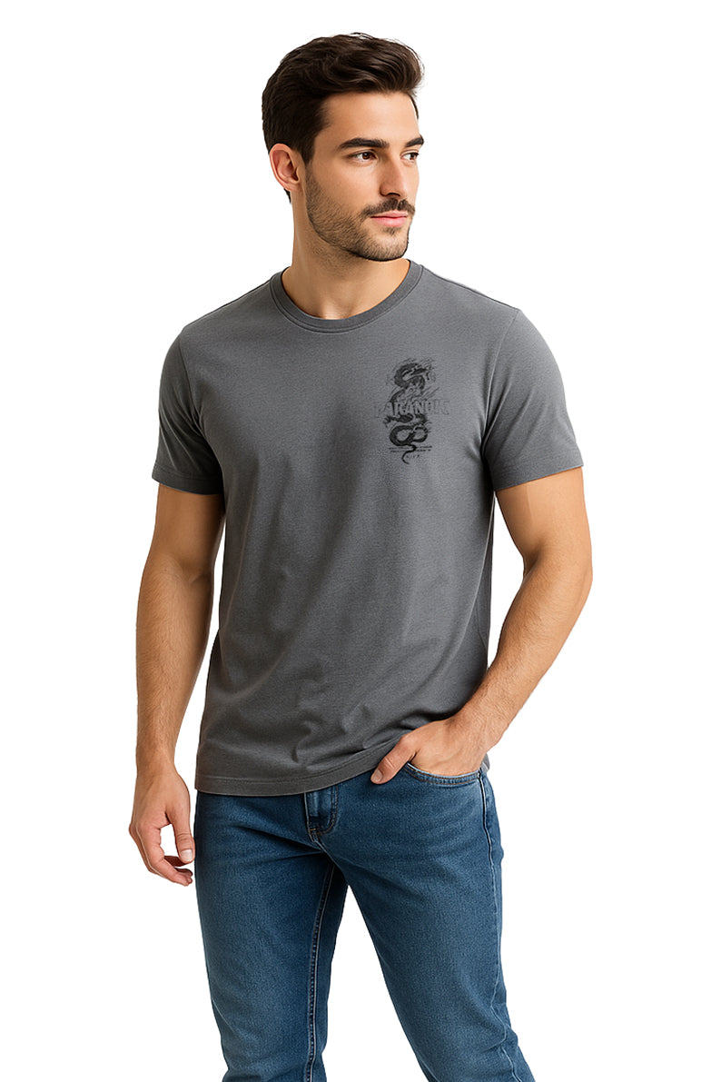 Playera Caballero MC / CHAOTIC  RATA/GRIS (9152902987999)