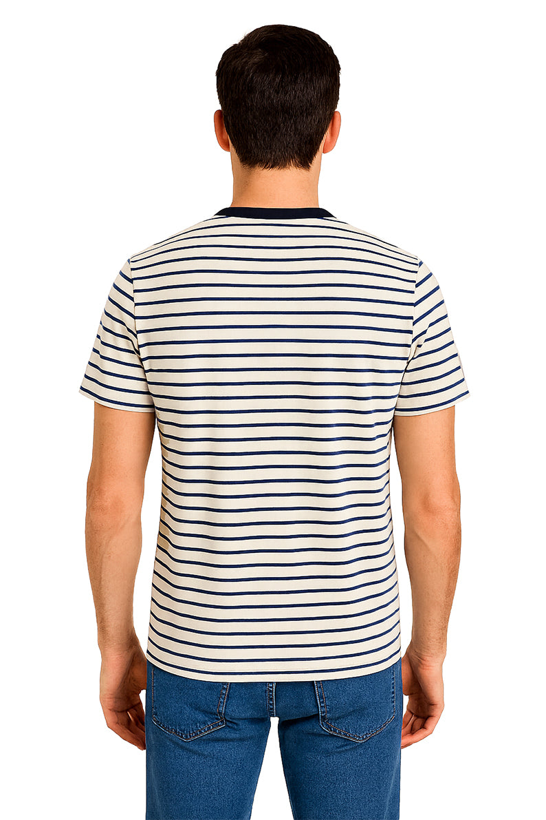 Playera Caballero MC / INCREIBLE RAYAS/MARINO