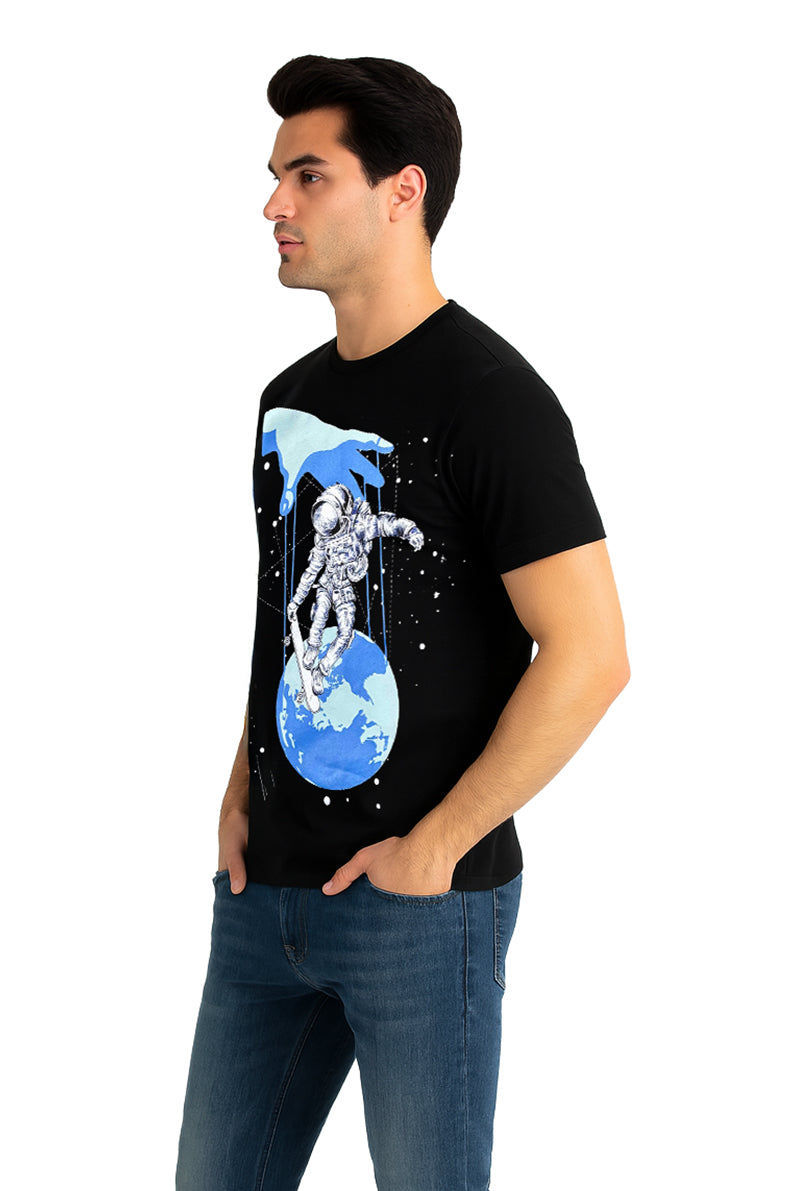 Playera Caballero MC / MANO ASTRO  NEGRO