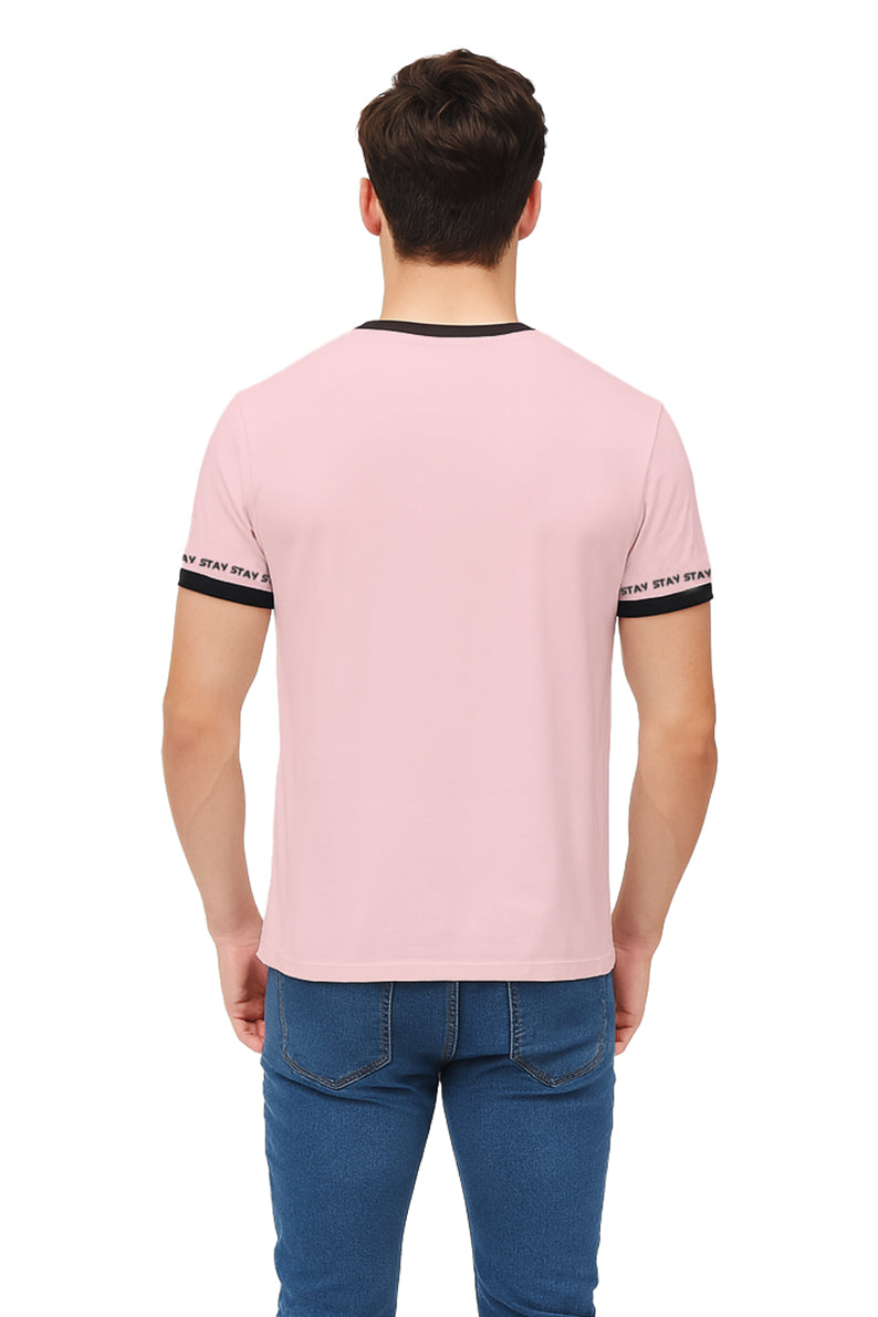 Playera Caballero MC / STAY ROSA/NEGRO