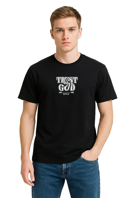 Playera Caballero MC / TRUST GOOD NEGRO