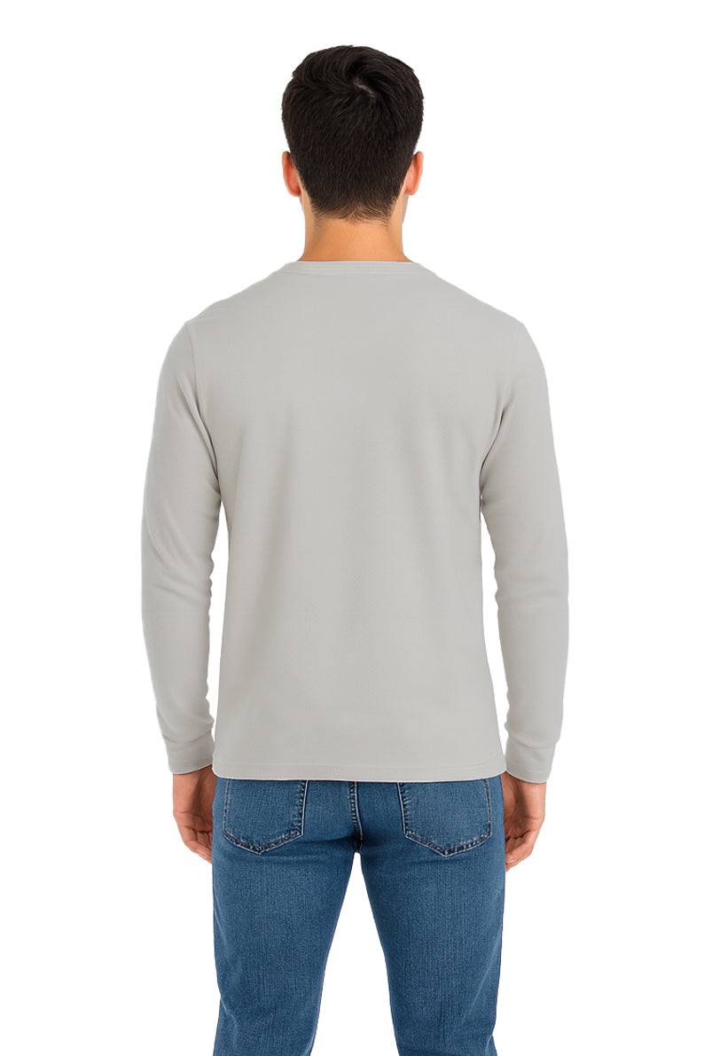 Playera Caballero ML / BOLSA GRIS