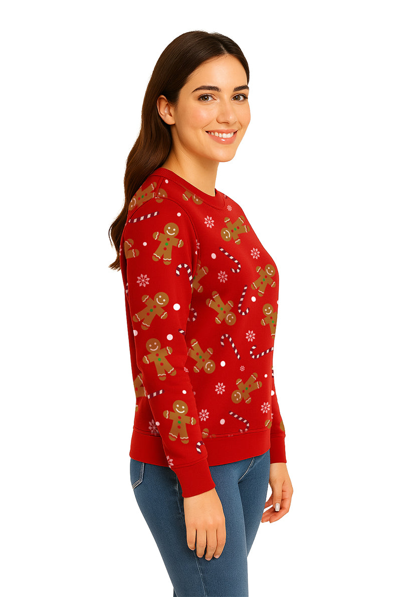 SUDADERA CARAMELO NAVIDEÑA ROJO