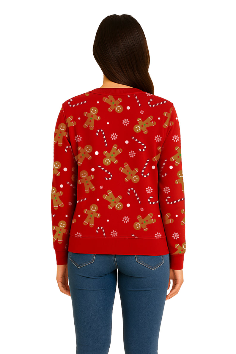 SUDADERA CARAMELO NAVIDEÑA ROJO