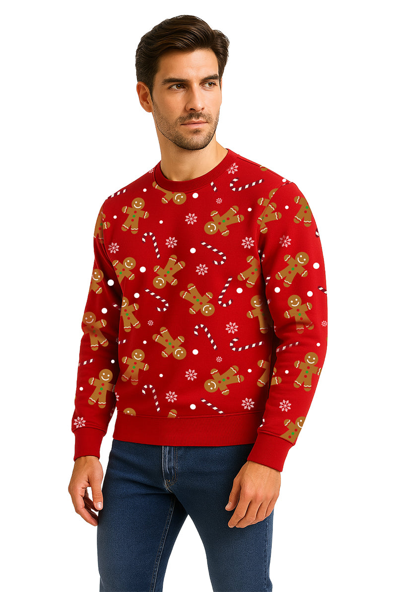 SUDADERA CARAMELO NAVIDEÑA ROJO