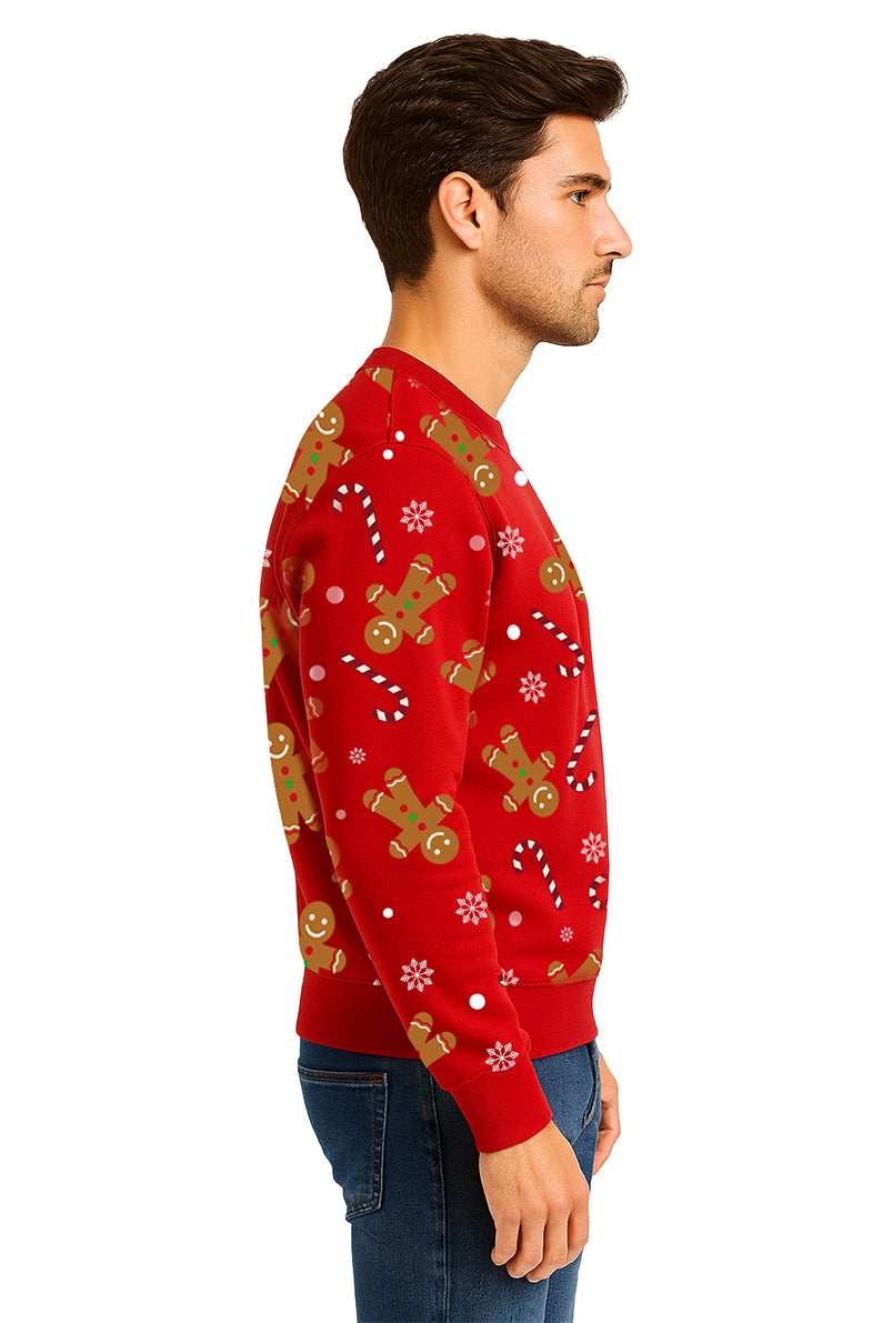 SUDADERA CARAMELO NAVIDEÑA ROJO