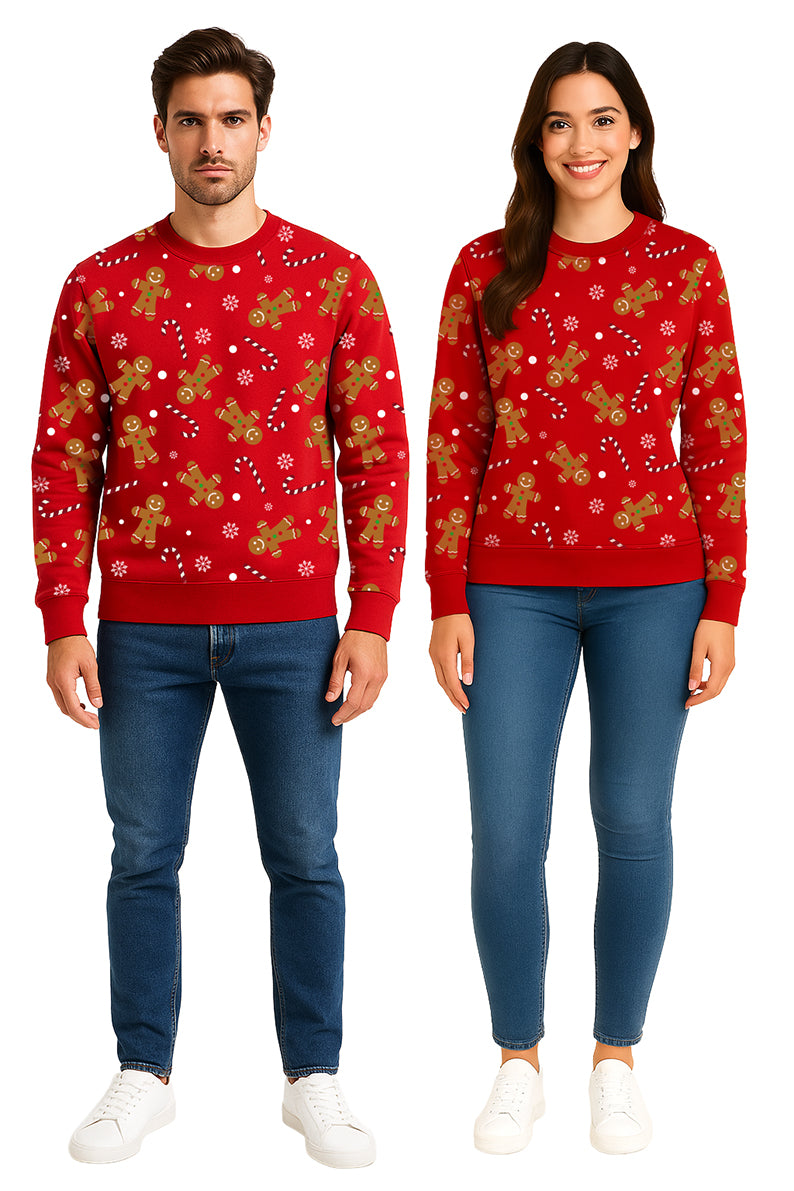 SUDADERA CARAMELO NAVIDEÑA ROJO