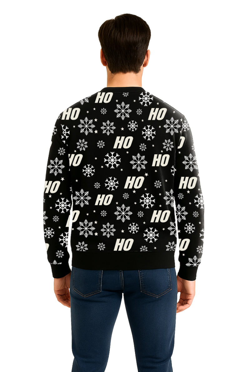 SUDADERA HO HO NAVIDEÑA NEGRO