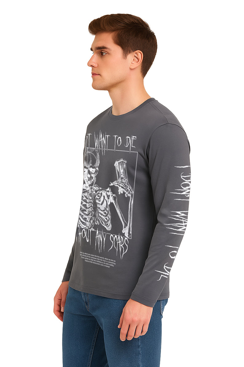 Playera Caballero ML / SCARS GRIS/OBSCURO