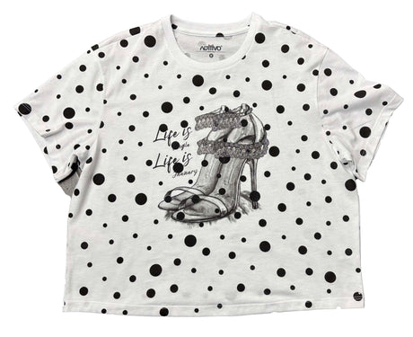 Playera Dama MC / ZAPATOS PUNTOS BLANCO (9028306075871)