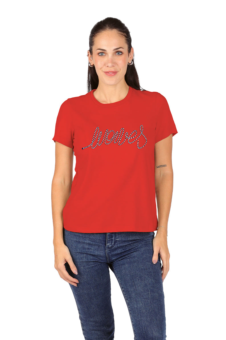 Playera Dama MC / WAVES ROJO (9028781211871)