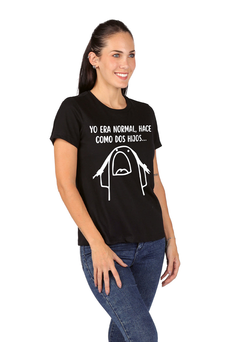 Playera Dama MC / DOS HIJOS NEGRO (9028787470559)