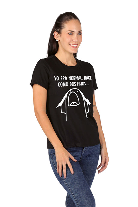 Playera Dama MC / DOS HIJOS NEGRO (9028787470559)