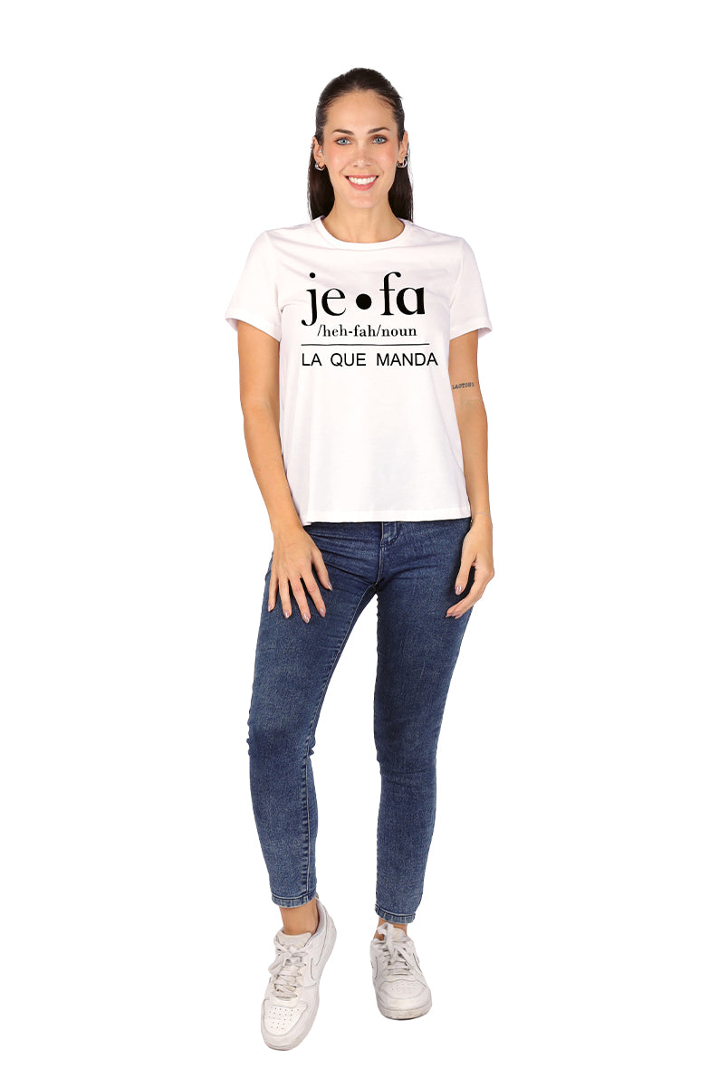 Playera Dama MC / JEFA BLANCO (9028799463647)