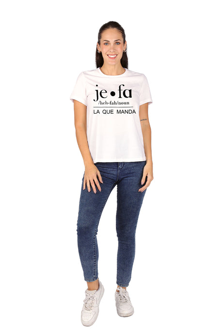 Playera Dama MC / JEFA BLANCO (9028799463647)