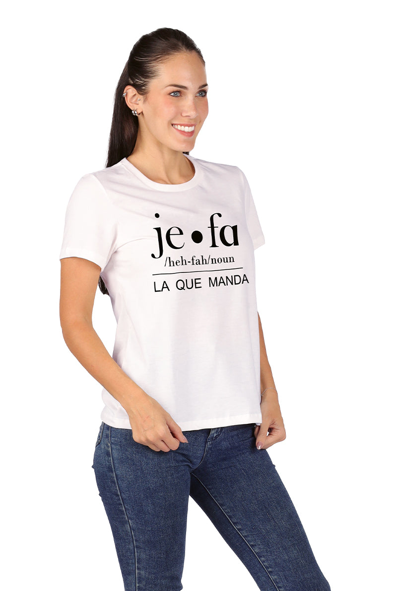Playera Dama MC / JEFA BLANCO (9028799463647)