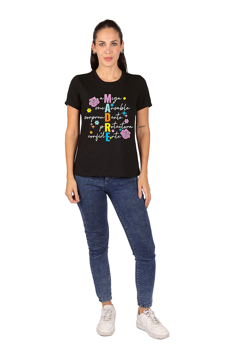 Playera Dama MC / MADRE NEGRO (9028795793631)