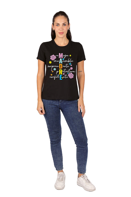Playera Dama MC / MADRE NEGRO (9028795793631)