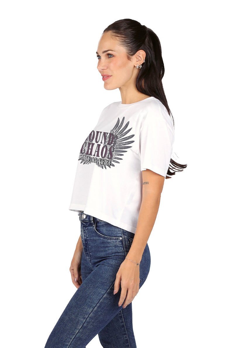 Playera Dama MC / WINGS BLANCO (9028806869215)