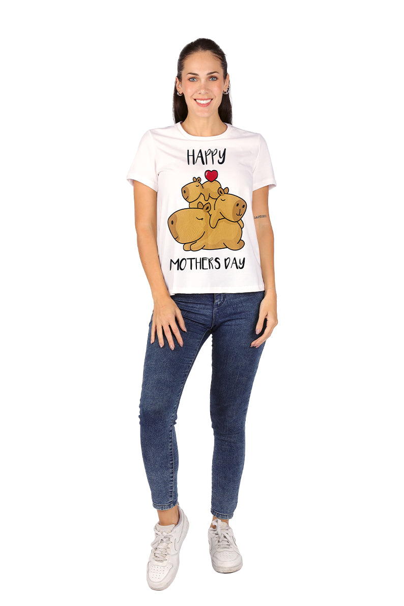 Playera Dama MC / CAPIBARA BLANCO (9028829216991)