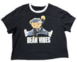Playera Dama MC / BEAR VIBES  NEGRO (9042768265439)