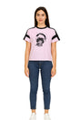 Playera Dama MC / GATO CASCO ROSA/NEGRO (9095699923167)