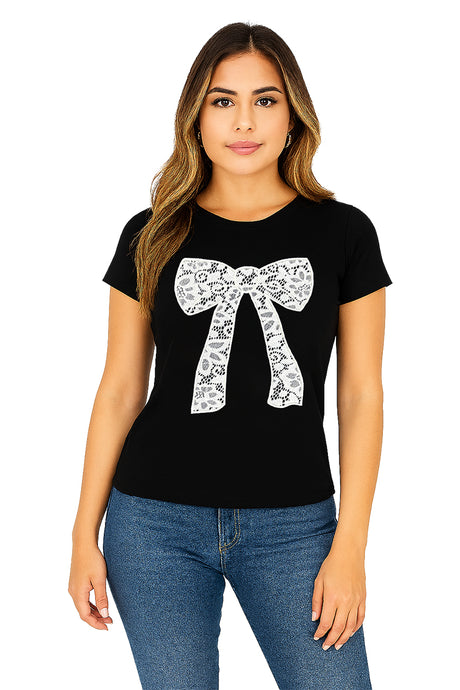 Playera Dama MC / MOÑO ENCAJE (9113478594783)