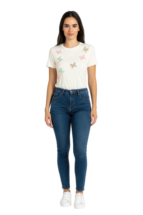 Playera Dama MC / MARI PUFF HUESO (9095150731487)