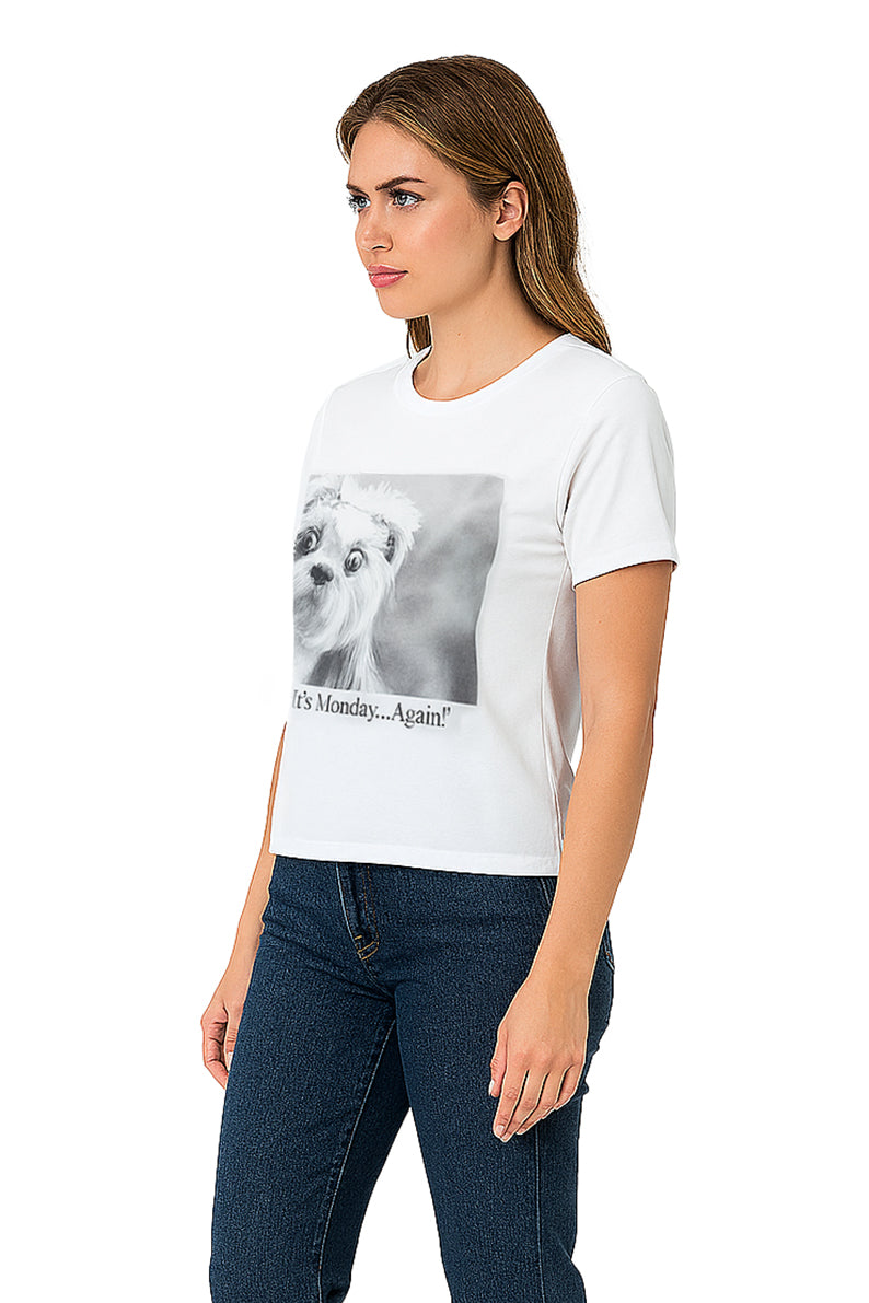 Playera Dama MC / AGAIN  BLANCO (9095811399903)