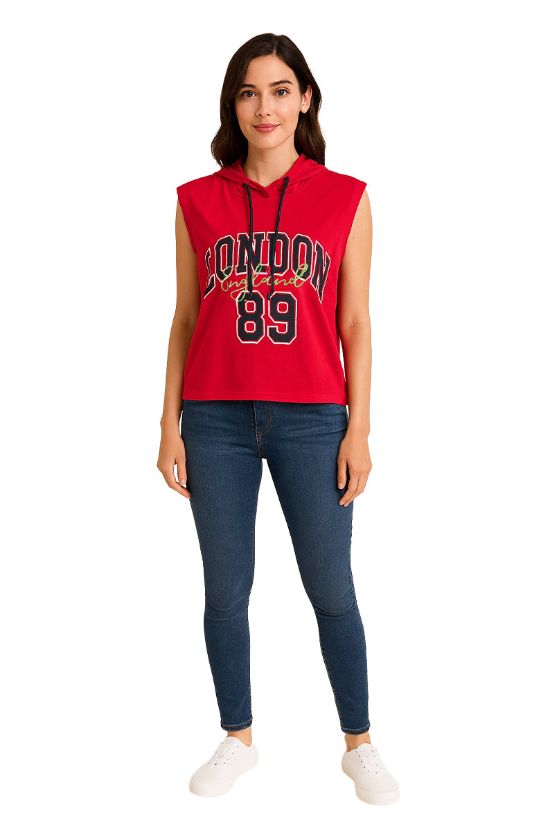 Playera Dama MC / LONDON  ROJO (9116923822303)