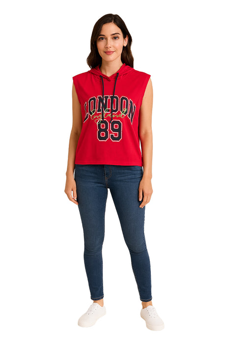 Playera Dama MC / LONDON  ROJO (9116923822303)