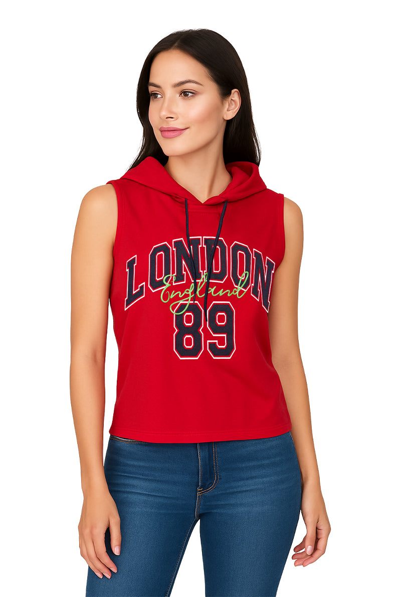 Playera Dama MC / LONDON  ROJO (9116923822303)