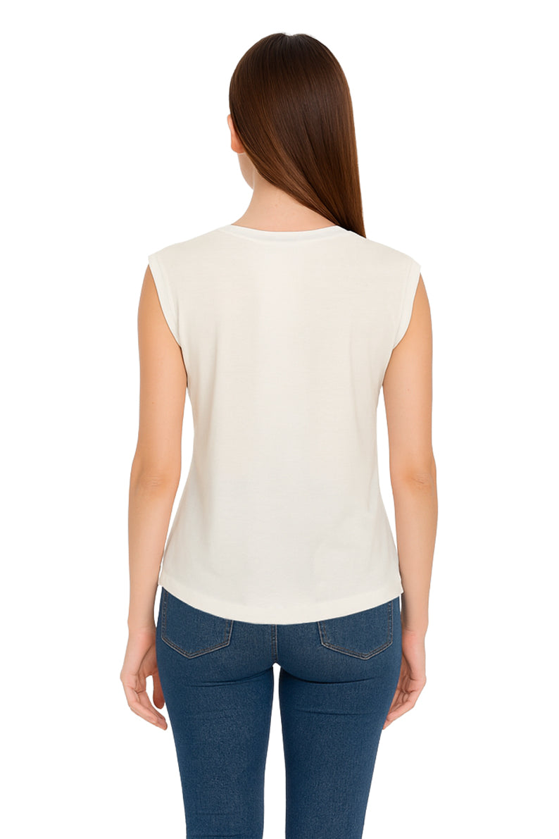 Playera Dama MC / SIM BORDADO  HUESO (9148177809631)