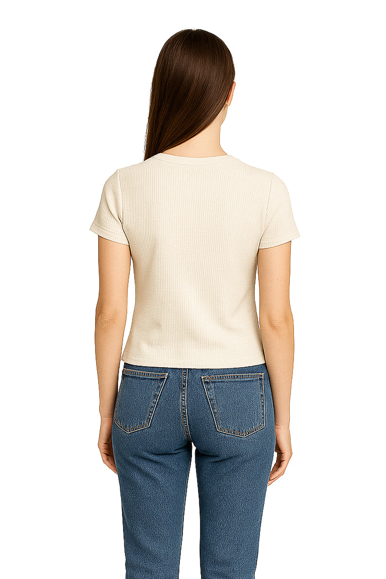 Playera Dama MC / CAPI ZEN HUESO (9148168929503)