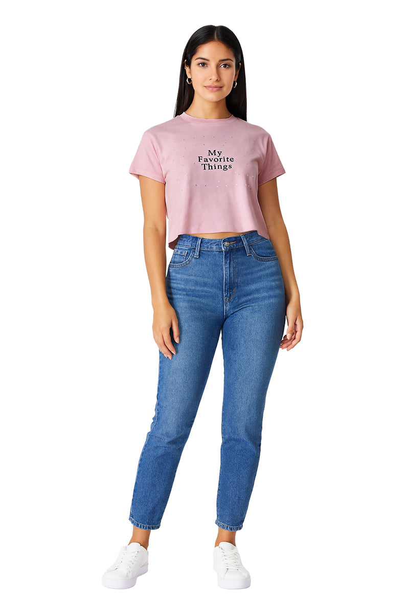 Playera Dama MC / THINGS  ROSA