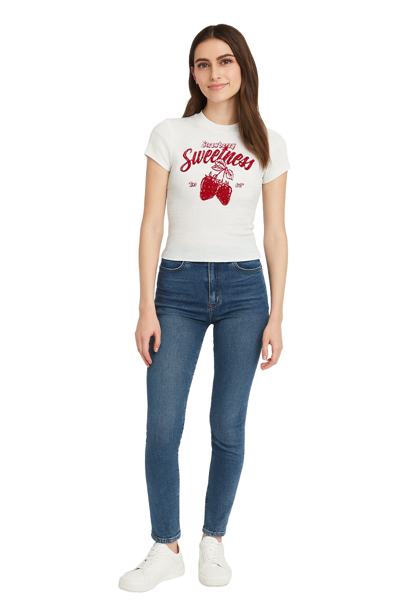 Playera Dama MC / SWEETNESS BLANCO (9152902037727)