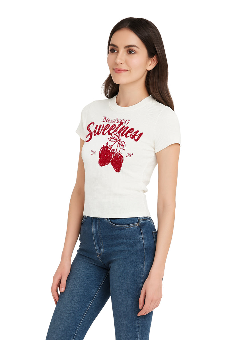 Playera Dama MC / SWEETNESS BLANCO (9152902037727)