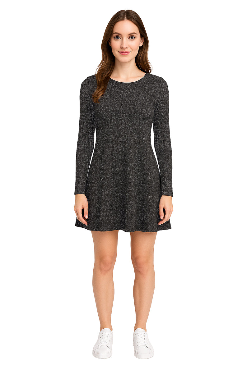 Vestido Dama ML / BRILLOS NEGRO