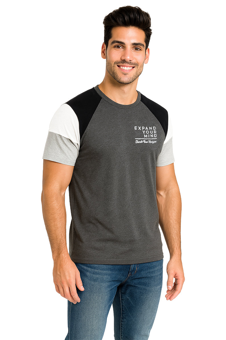 Playera Caballero MC / YOUR MIND OXFORD/NEGRO