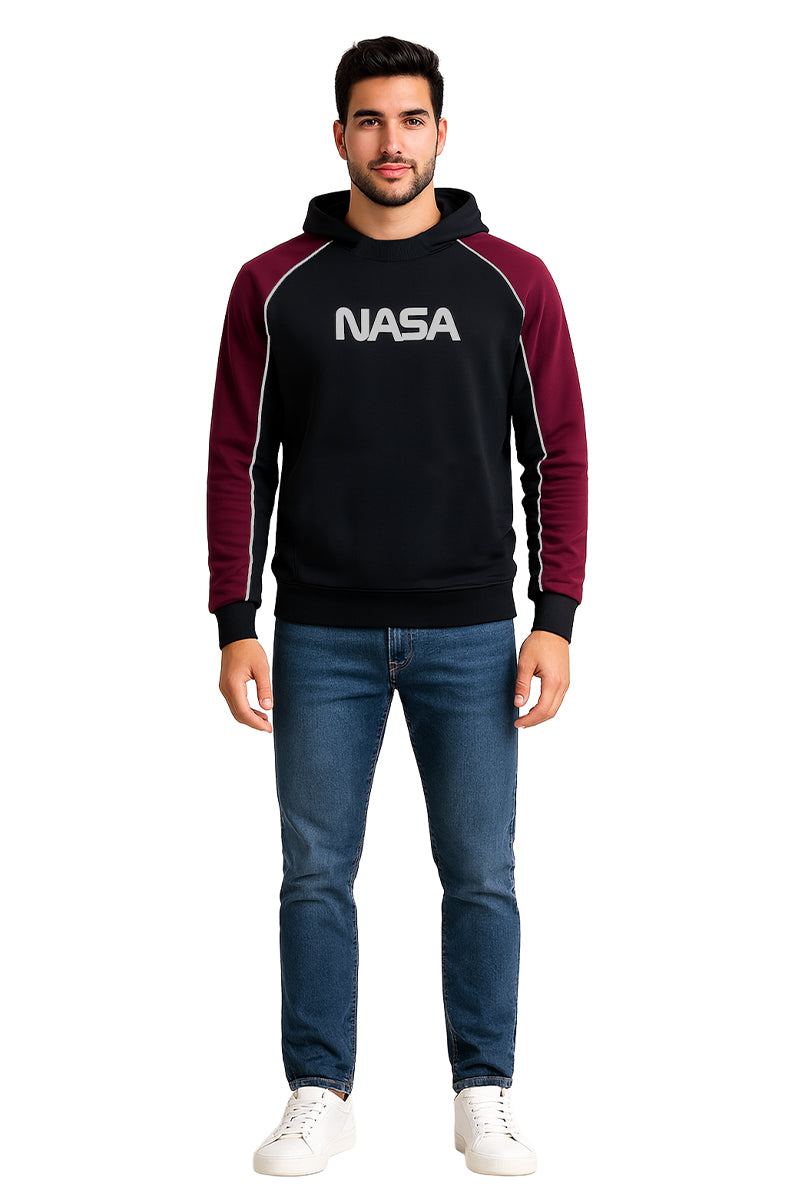 Playera Caballero ML / NASA NEGRO/VINO