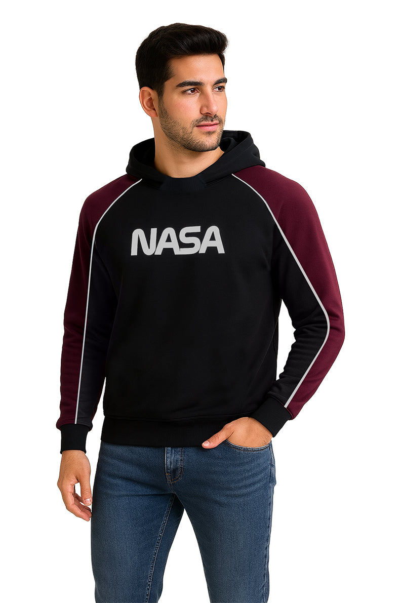 Playera Caballero ML / NASA NEGRO/VINO