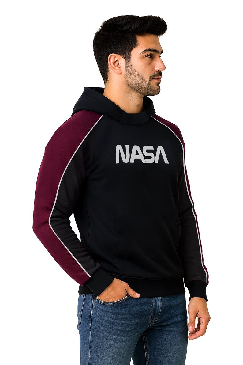 Playera Caballero ML / NASA NEGRO/VINO