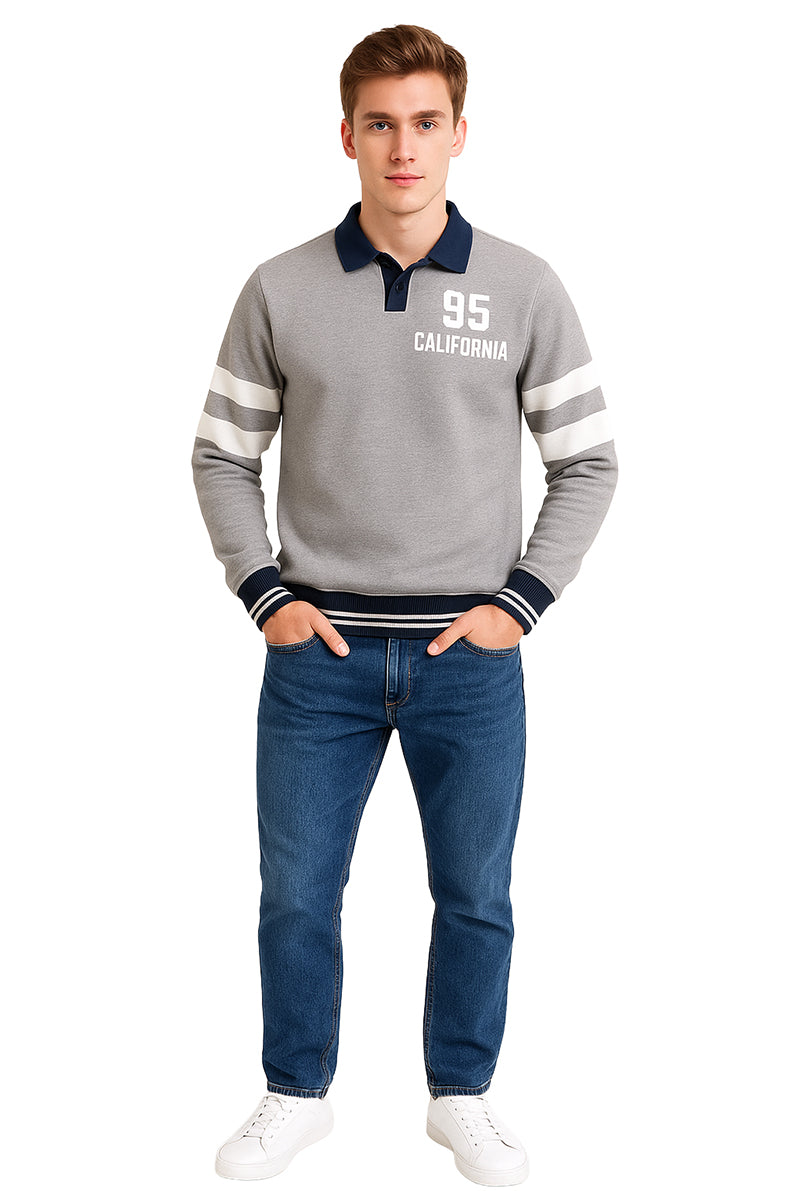 Playera Caballero ML / CALIFORNIA GRIS