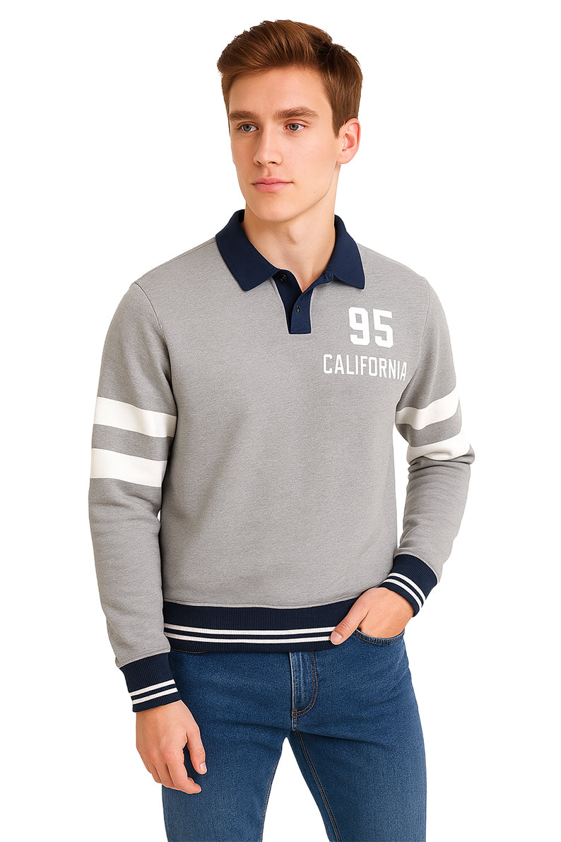 Playera Caballero ML / CALIFORNIA GRIS