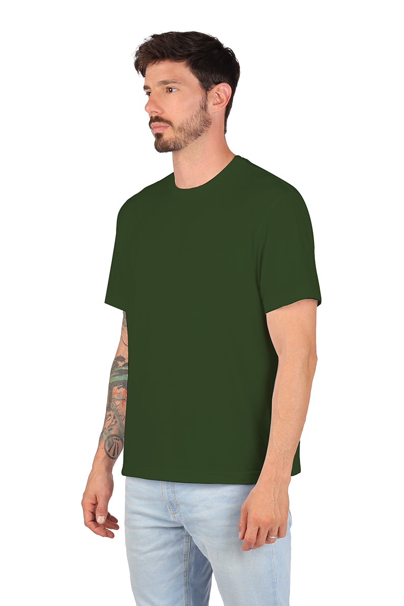Playera caballero basica cuello redondo Olivo (8821042741471)