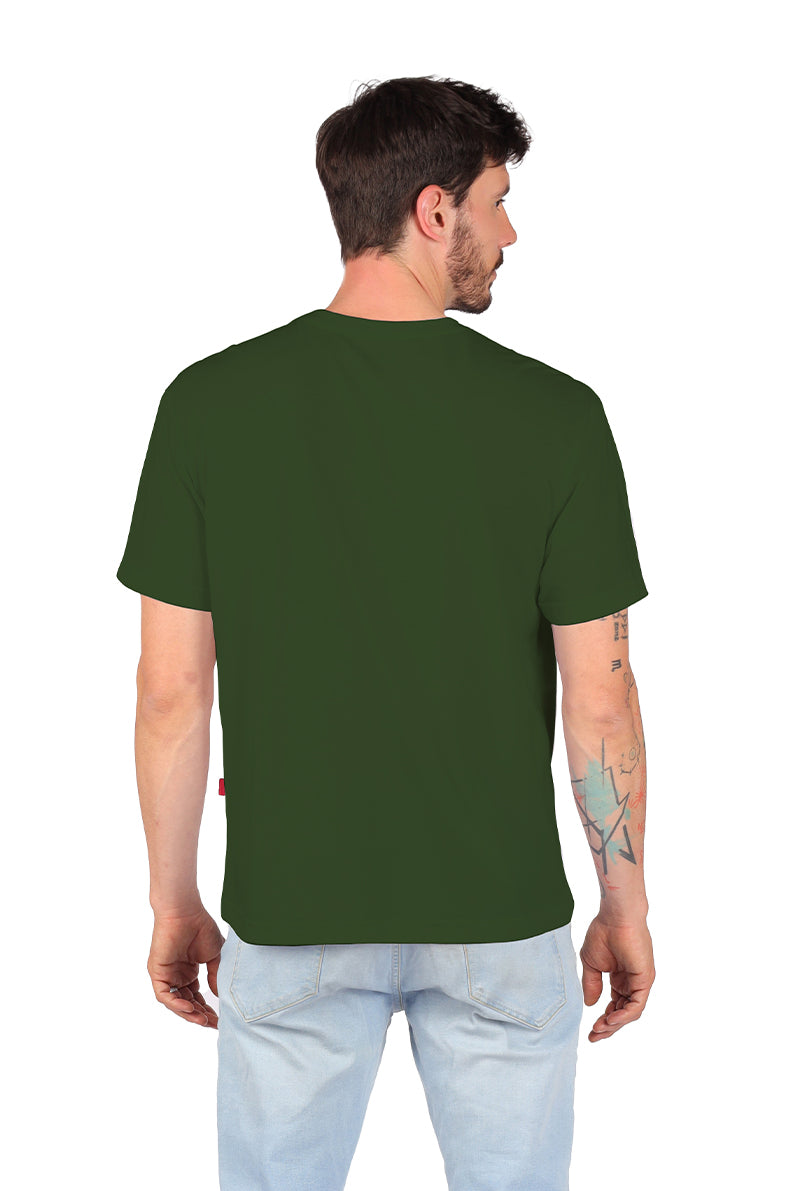 Playera caballero basica cuello redondo Olivo (8821042741471)