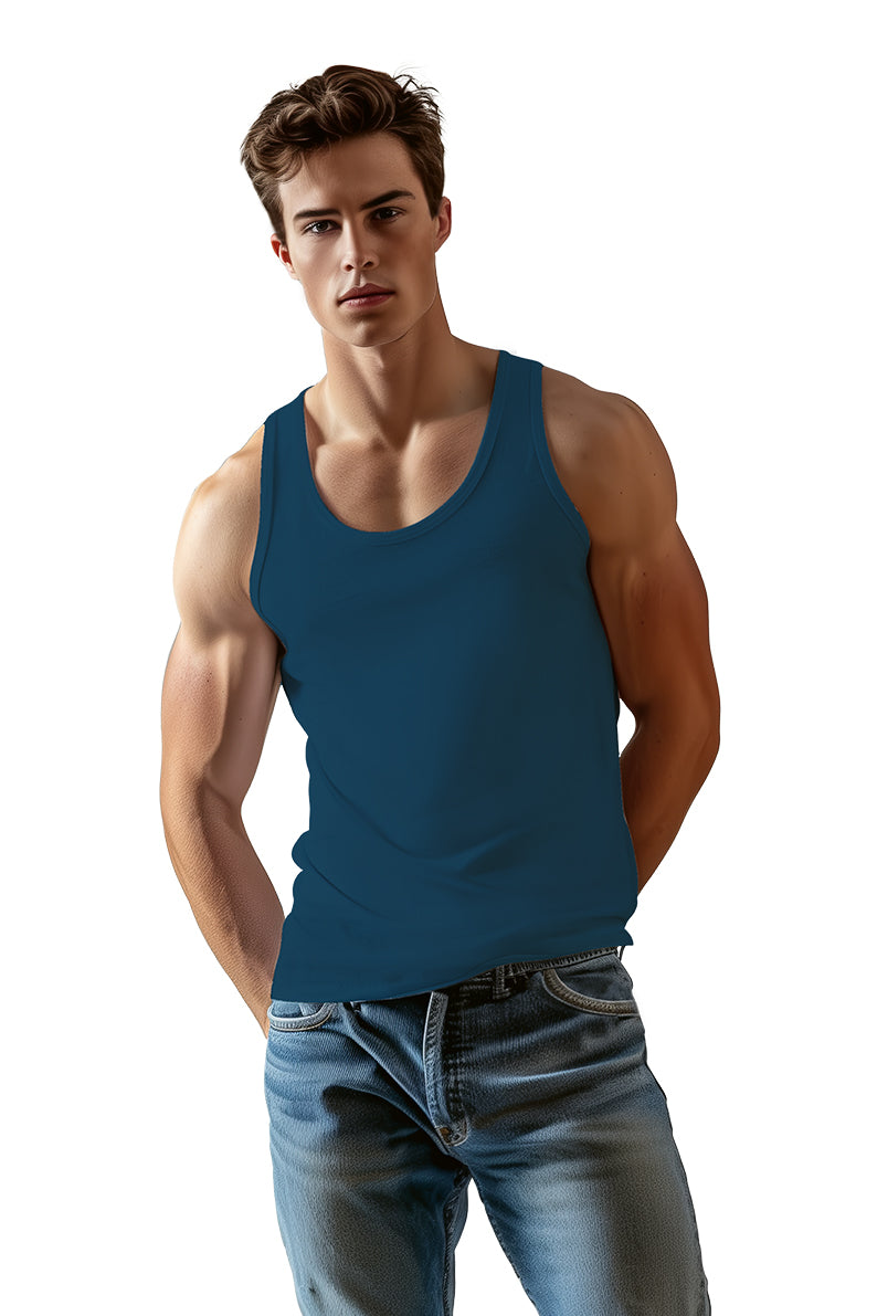 Tank Top Caballero / TANK TOP BASICA PETROLEO (8815846129887)