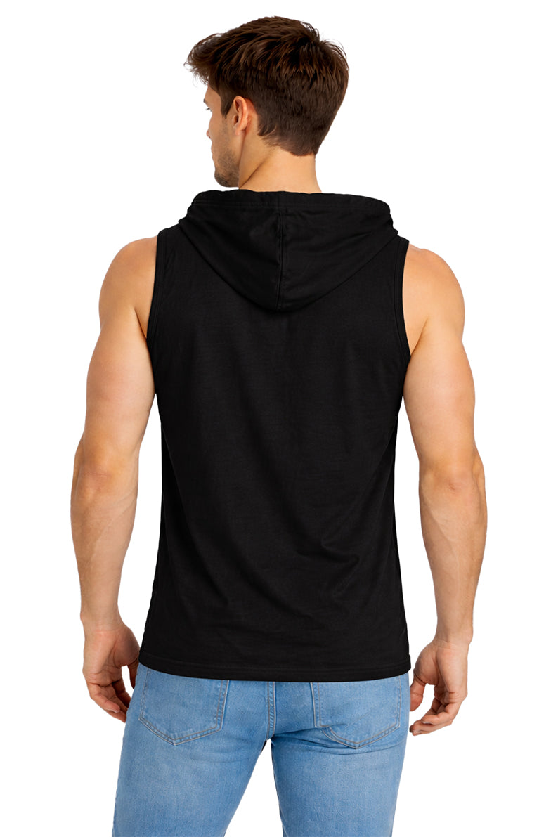 Tank Top Básica Con Capucha Negro